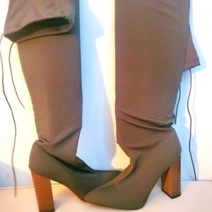 Thigh High fabric boots